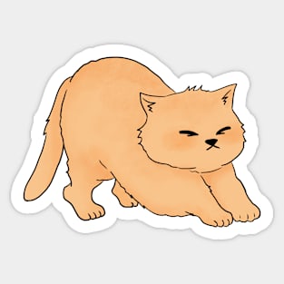 Big Stretch Cat Sticker